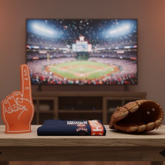 Nike Houston Astros World Series Champions T-Shirt Mens XXL Navy Dri-Fit MLB Bas - Picture 2 of 6